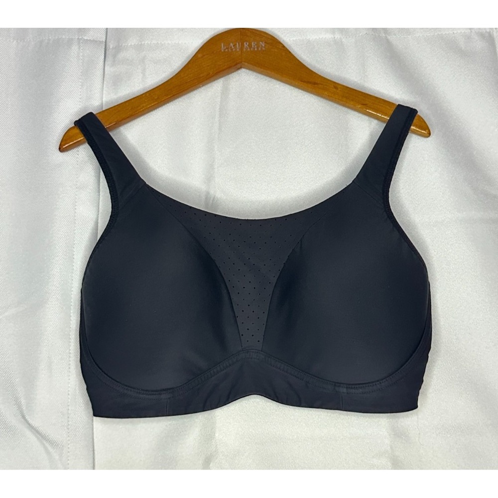 Lululemon Run Times Bra High Support 36E Classic Black Padded Running Workout